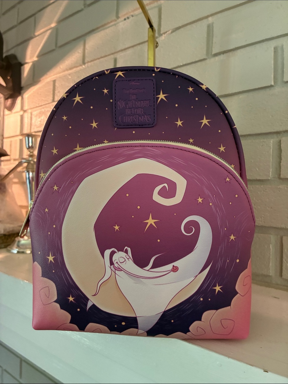 Nightmare Before Christmas Zero Sleepy Moon - Purple Gradient Mini Backpack